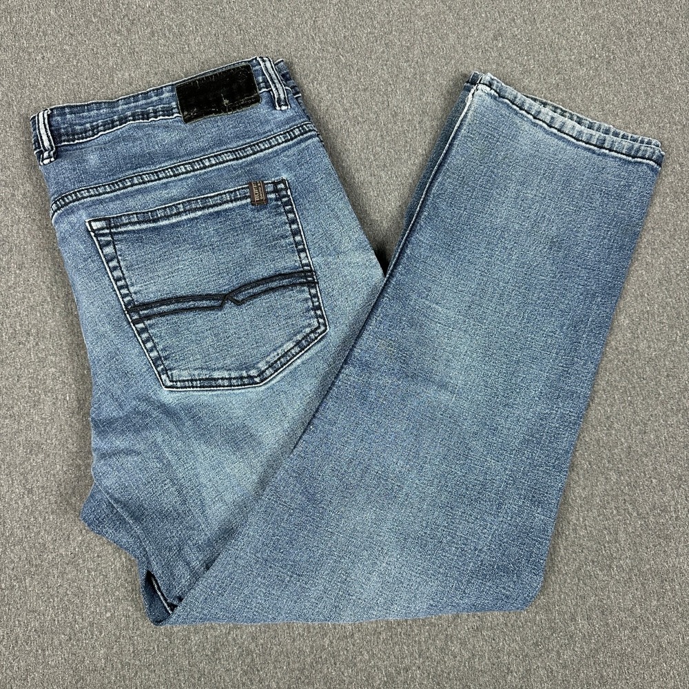 Buffalo David Bitton Jackson-X Jeans Mens 38x30 Straight Stretch Medium Wash